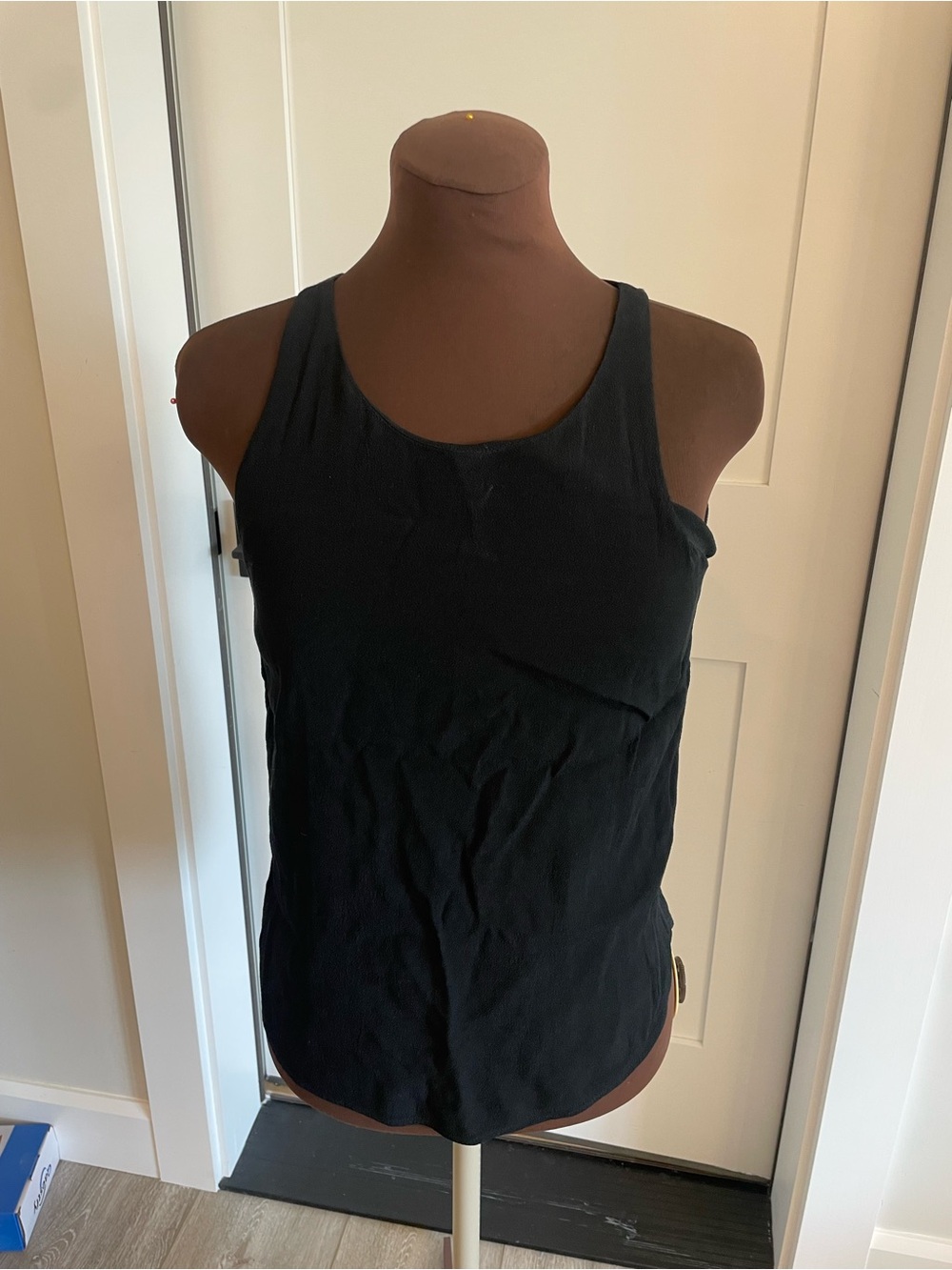 Sandro Black Sleeveless tank with Star Mesh Back